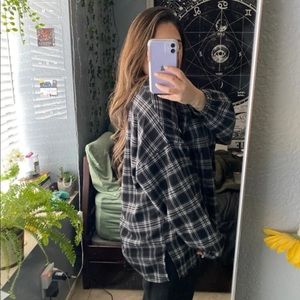 Black Oversized Flannel (size small)
